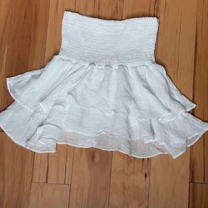 Cute White Ruffle Skirt Women’s Small